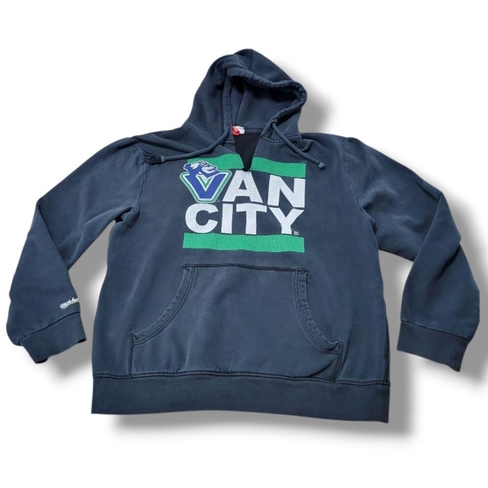 Mitchell & Ness Sweatshirt Sz Large NHL Vancouver Canucks Hockey VAN City Hoodie